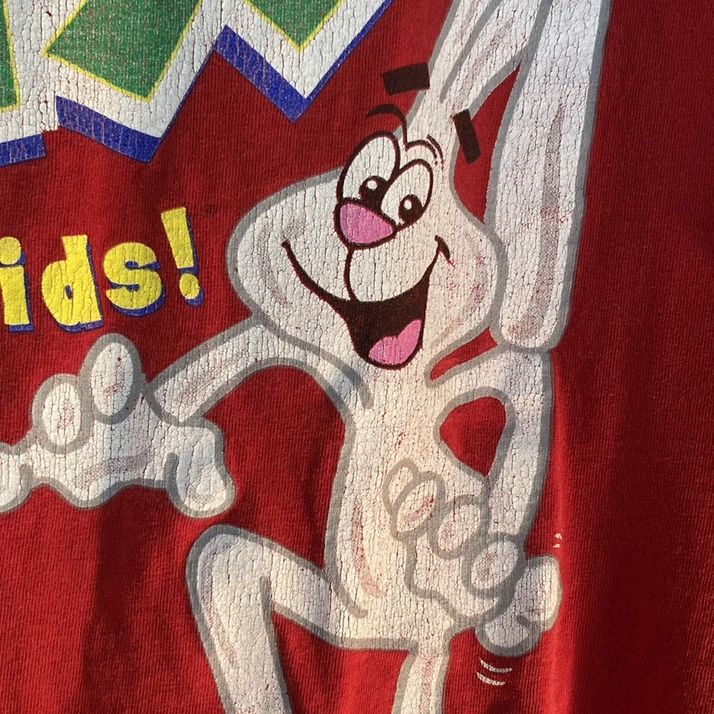 Vintage red “Trix are for kids” T-shirt‎ well worn has flaws size XL 46” chest